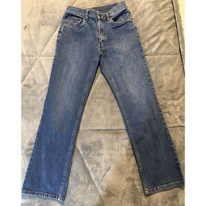 LL BEAN Jeans ID O XK86 Women's Size 6 REG Blue Denim Medium Wash Cotton Spandex